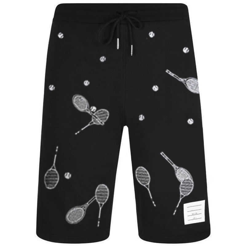 Black Tennis Racket Shorts