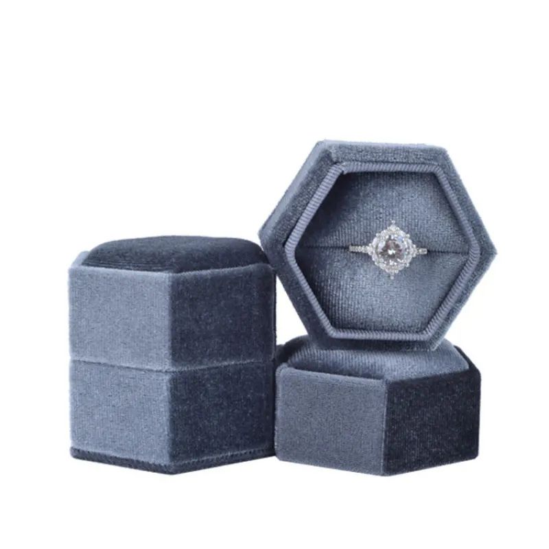 Box ad anello singolo blu grigio