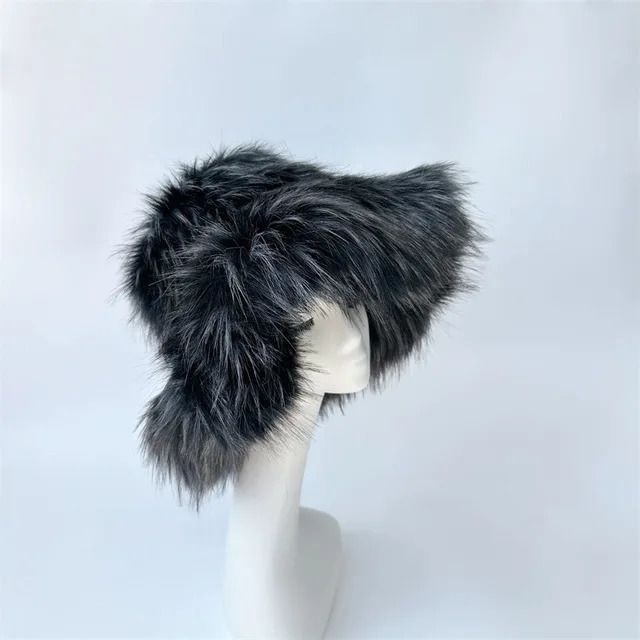 Dark Gray Fur Hat