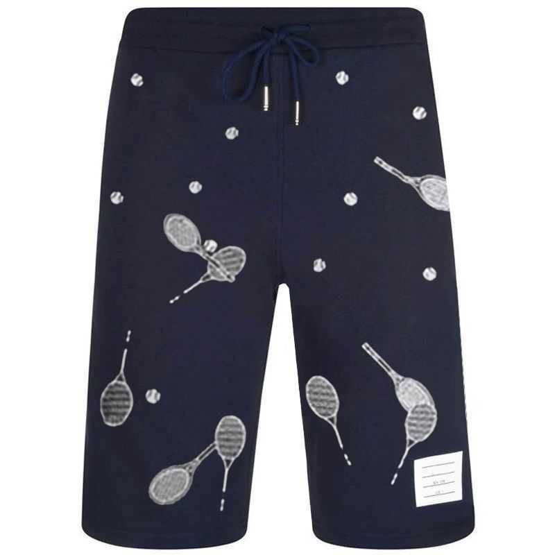Navy Tennis Racket Shorts
