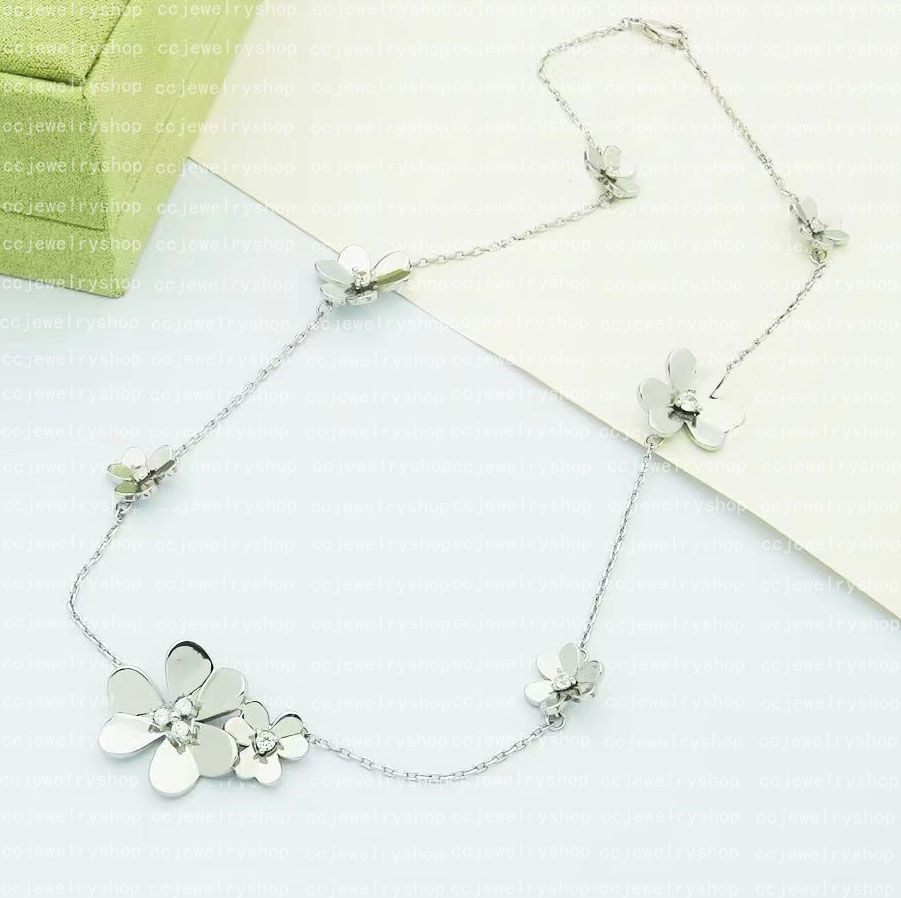 Silver necklace -D