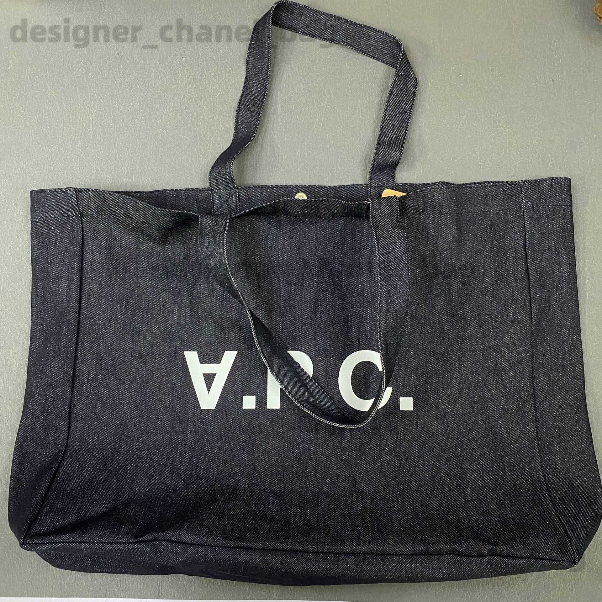 Denim épais noir inversé un (grand sac)