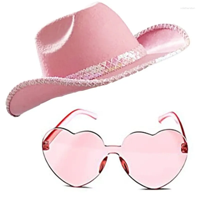 Pink Cowboy Hat Glas