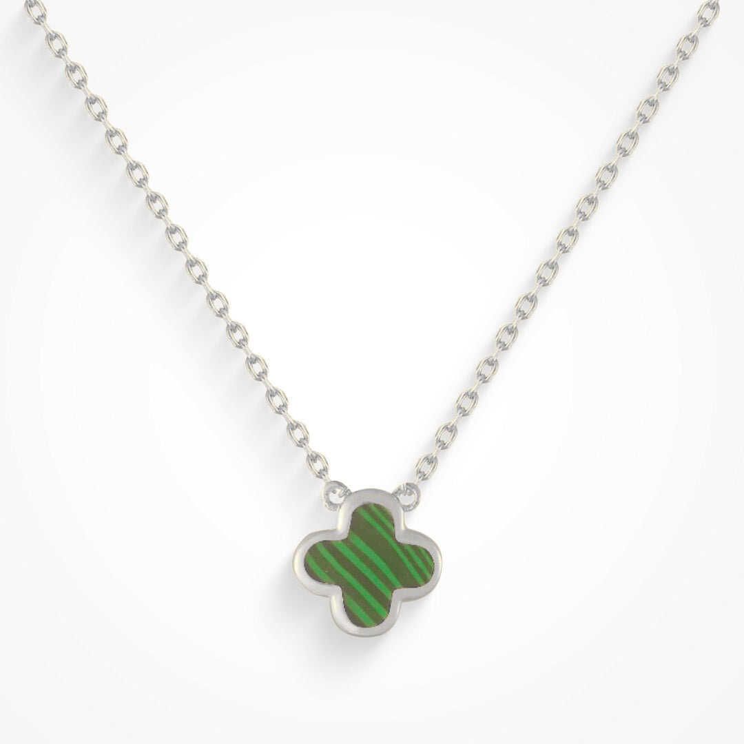 Conchiglia madre verde argento-18k