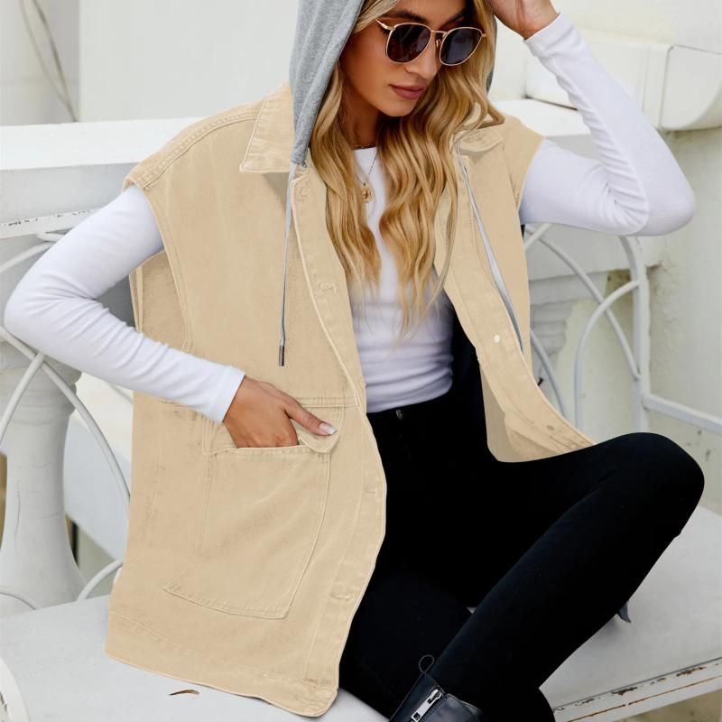 Khaki-hooded