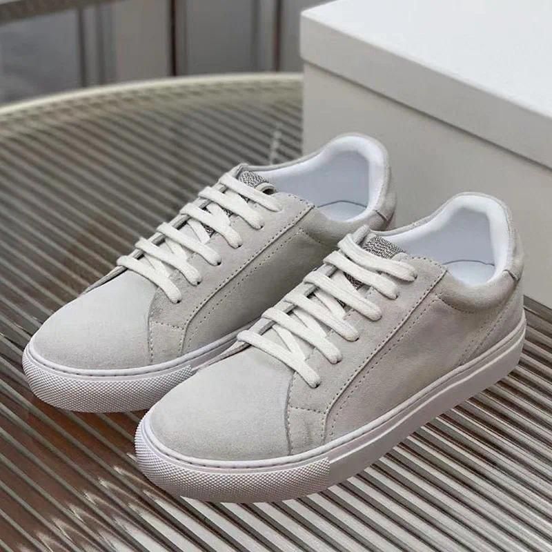 Light gray suede