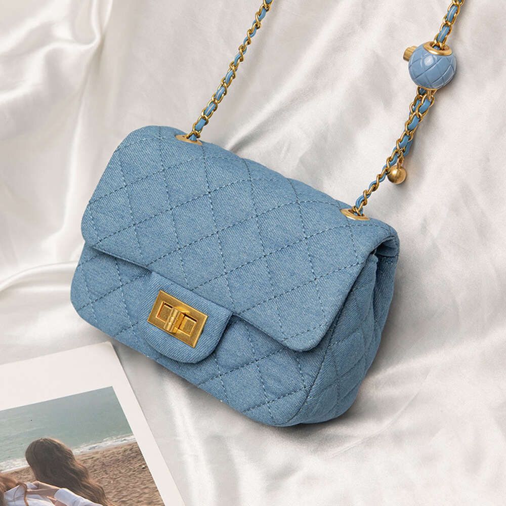 Denim Blue Square Lock  Small 19cm