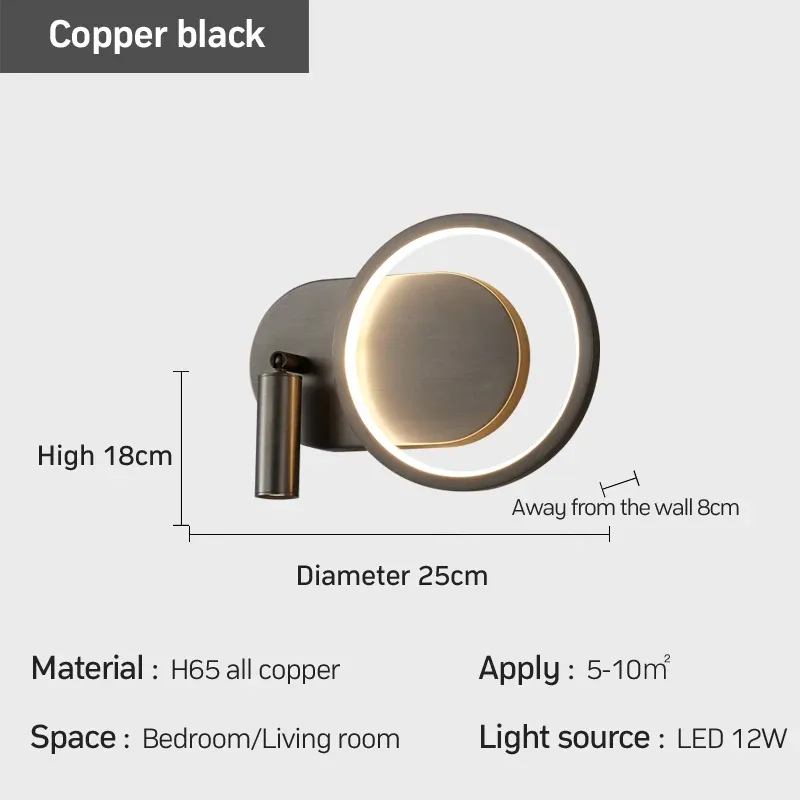 Copper Black Three Color Light