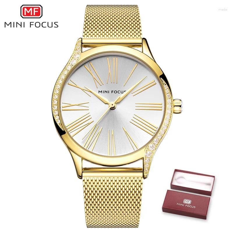Gold watch with box