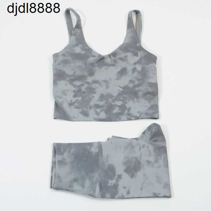 Mist Grey Tie Dyed u Tank Top+capris