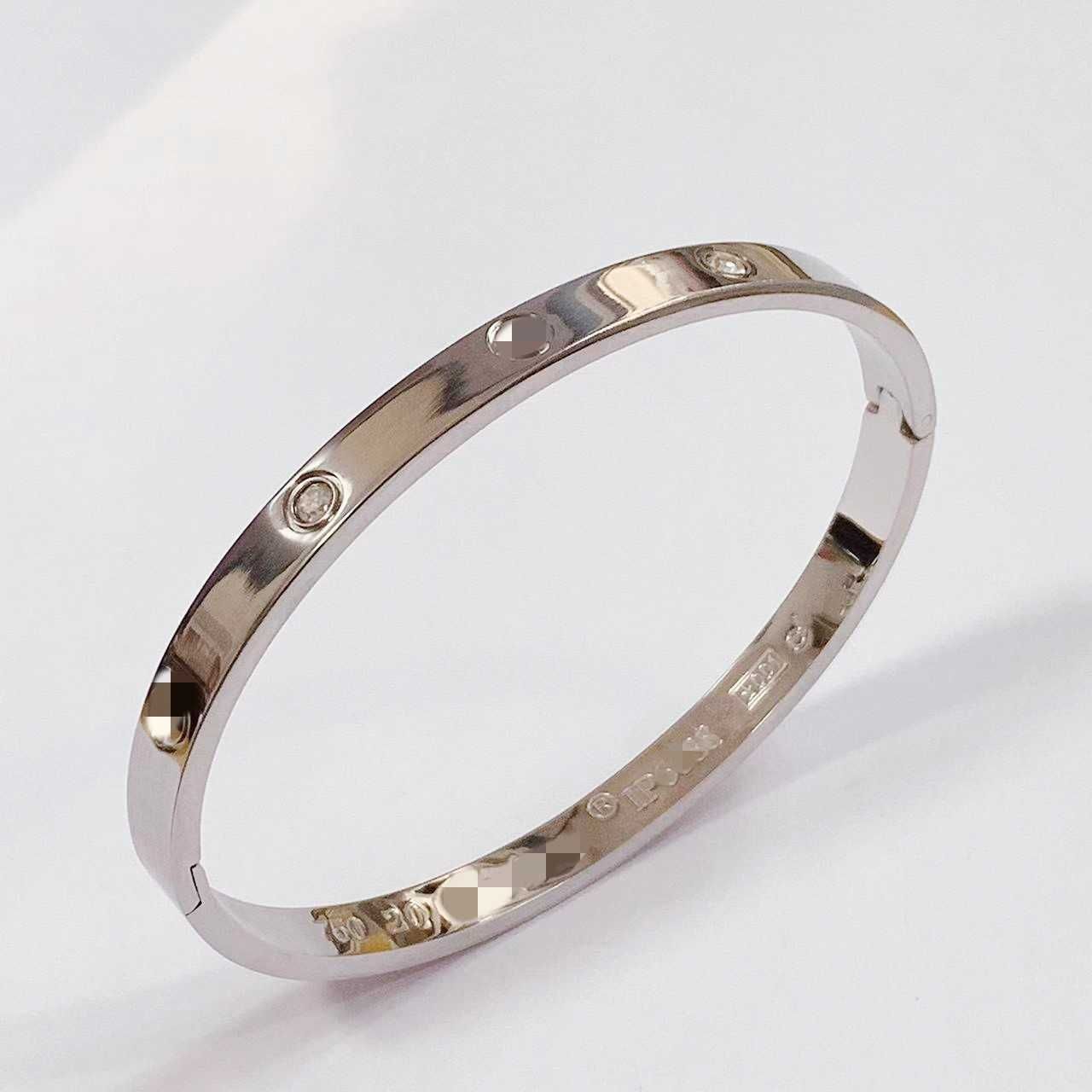 Bracelet 86-3 Steel One Pin One Zircon