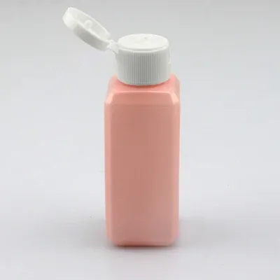 Plastik rosa Flasche weiß