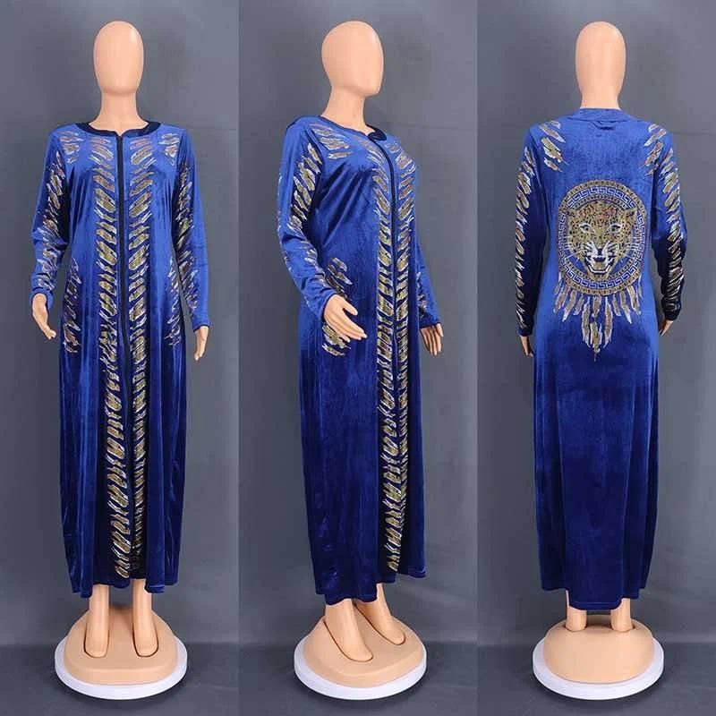 XXXL Blue African Dress