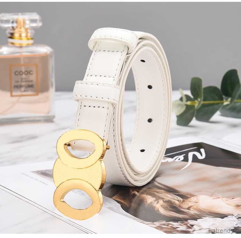 White Belt+gold Buckle