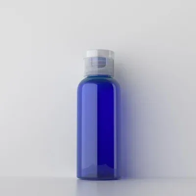 plastic blue bottle clear