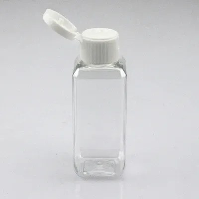 Klare Plastikflasche weiß