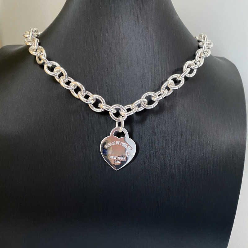 Halskette mit Love-Drachenzahn-Schnalle, 45 cm