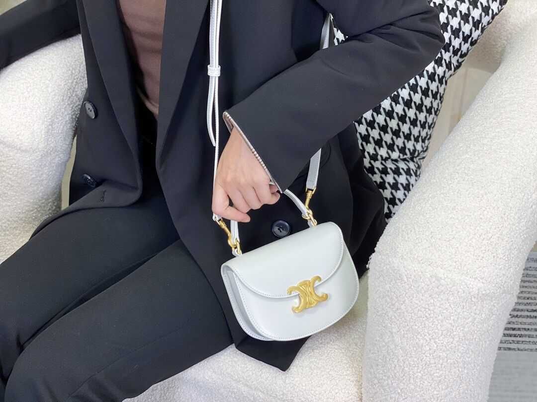 Chalk White Mini Saddle Bag