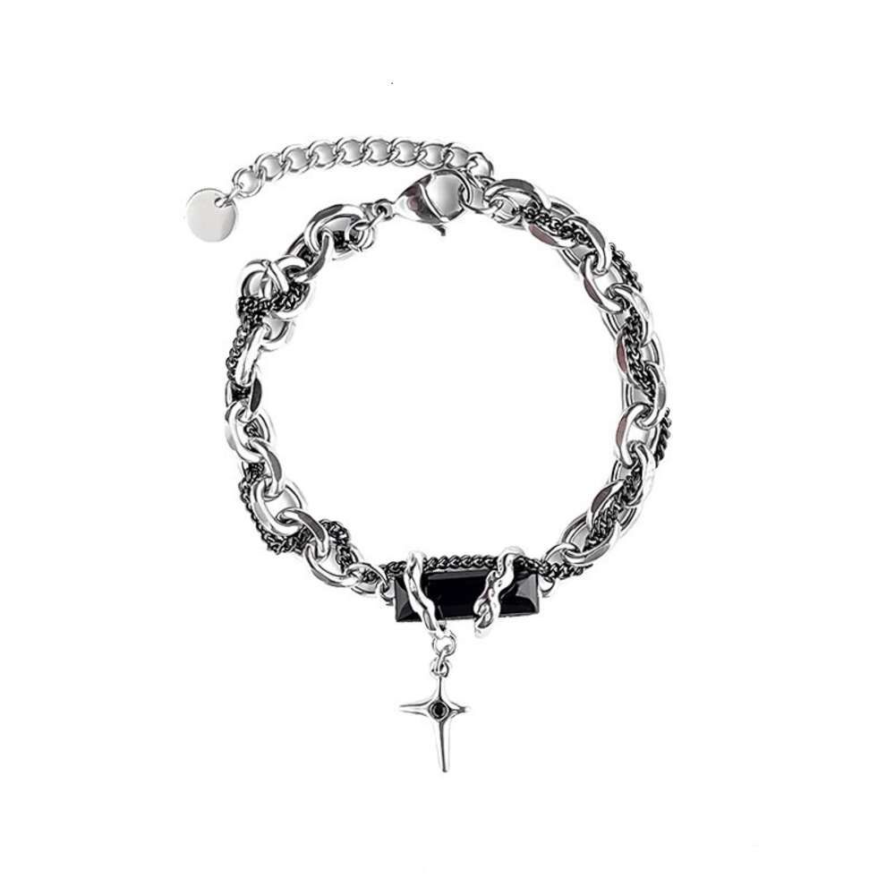 Bracelet en étoiles de diamant noir S478