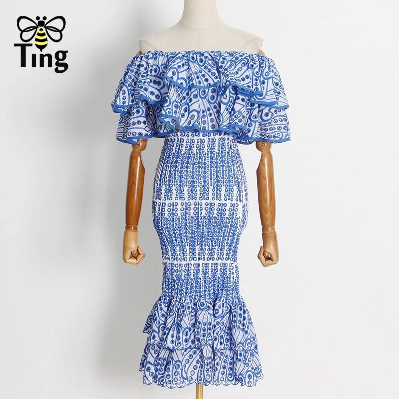 Blue 2 Pcs Midi