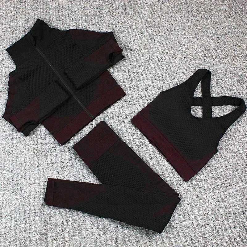 3pcs Set Wine Red