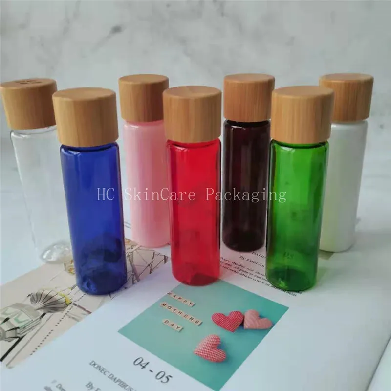 60ml Plastic and bamboo screw cap