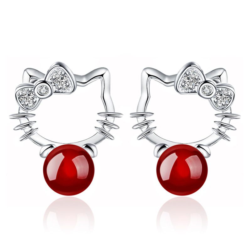 Boucles d'oreilles rouges