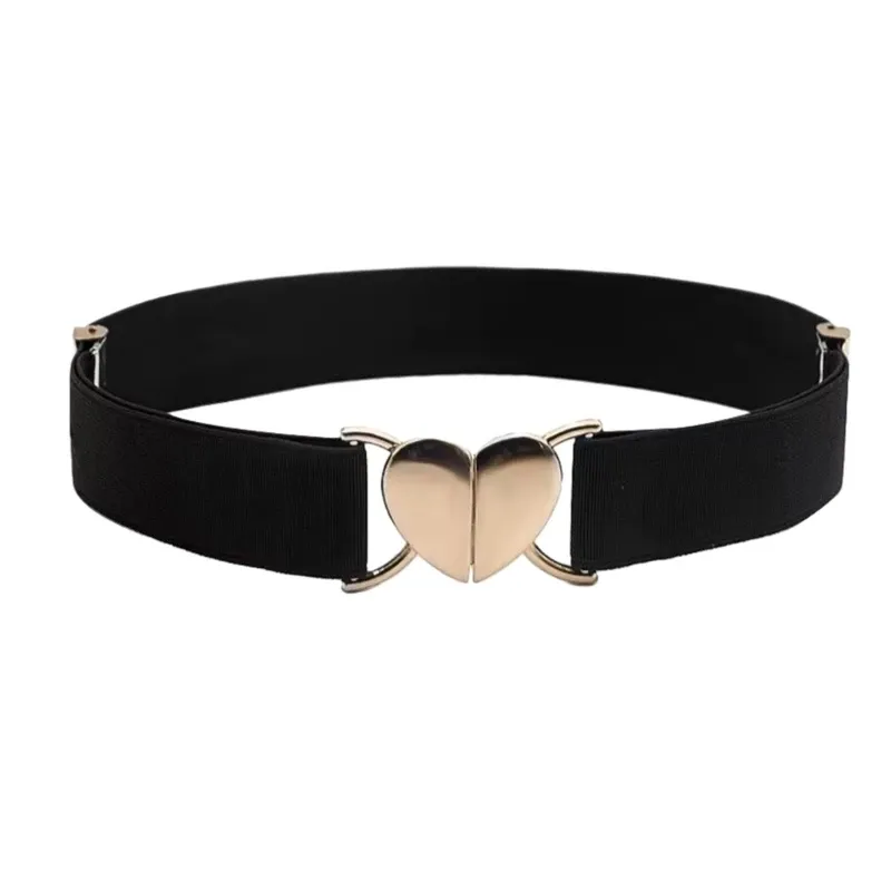 Gold buckle black