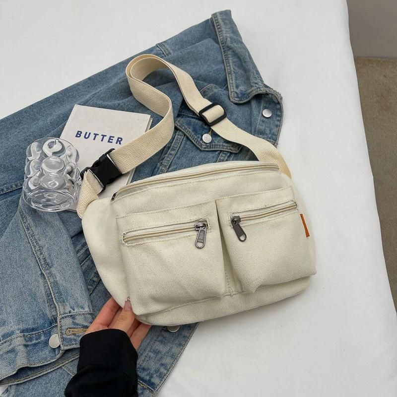 Beige waist bag