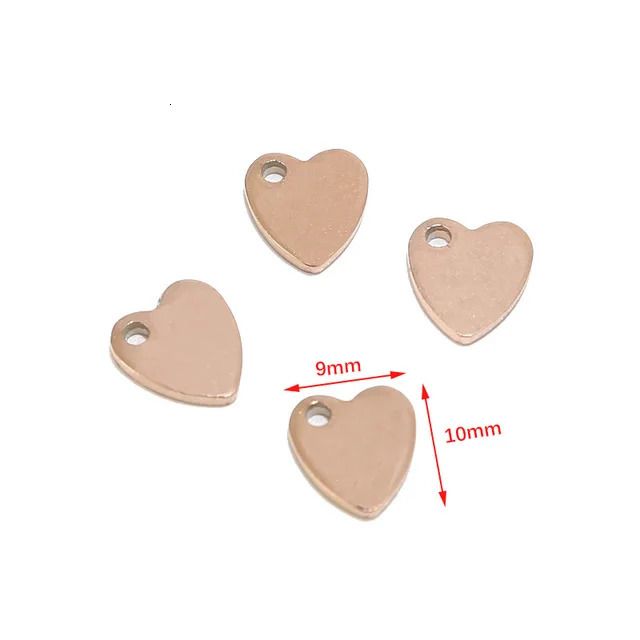 Rose Gold Heart 10mm