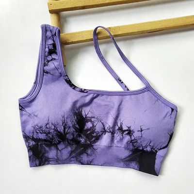 Black Purple Bra