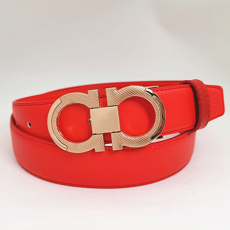 Red belt + gold buckle