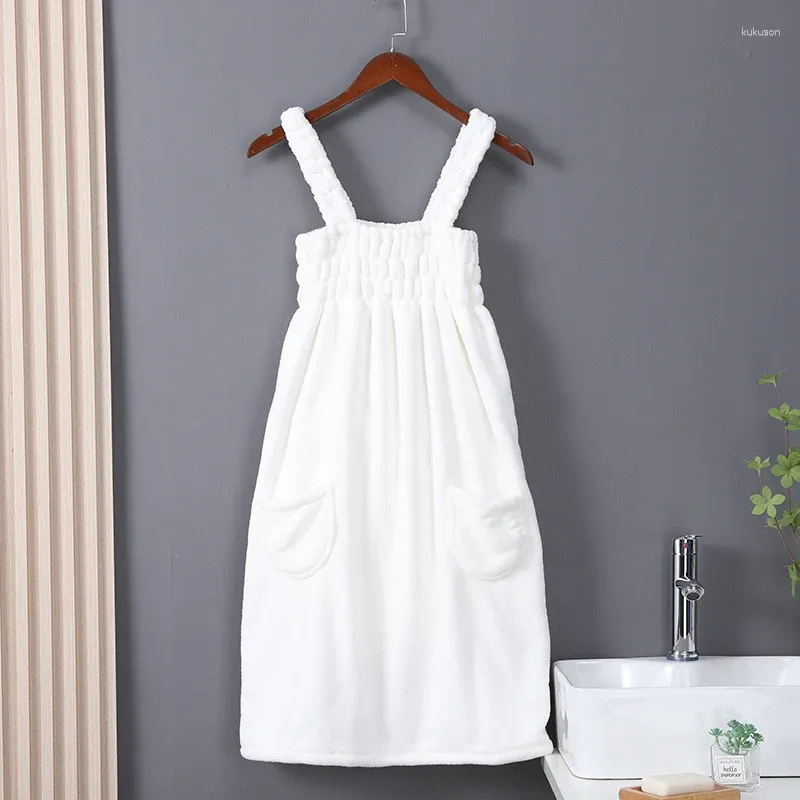 White bath dress