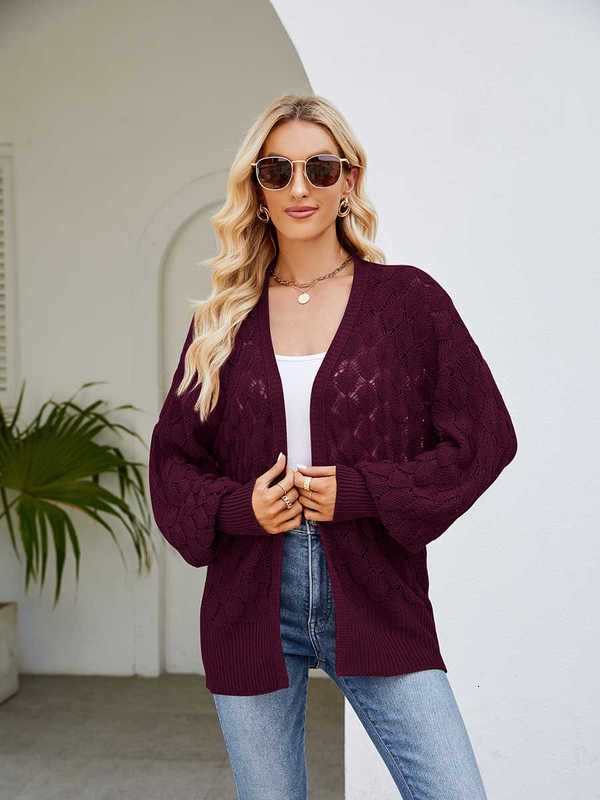 Wine Red Sweater Jacket