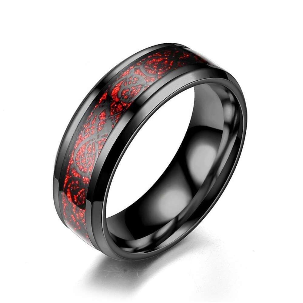 Svart ring - svart på röd bakgrund