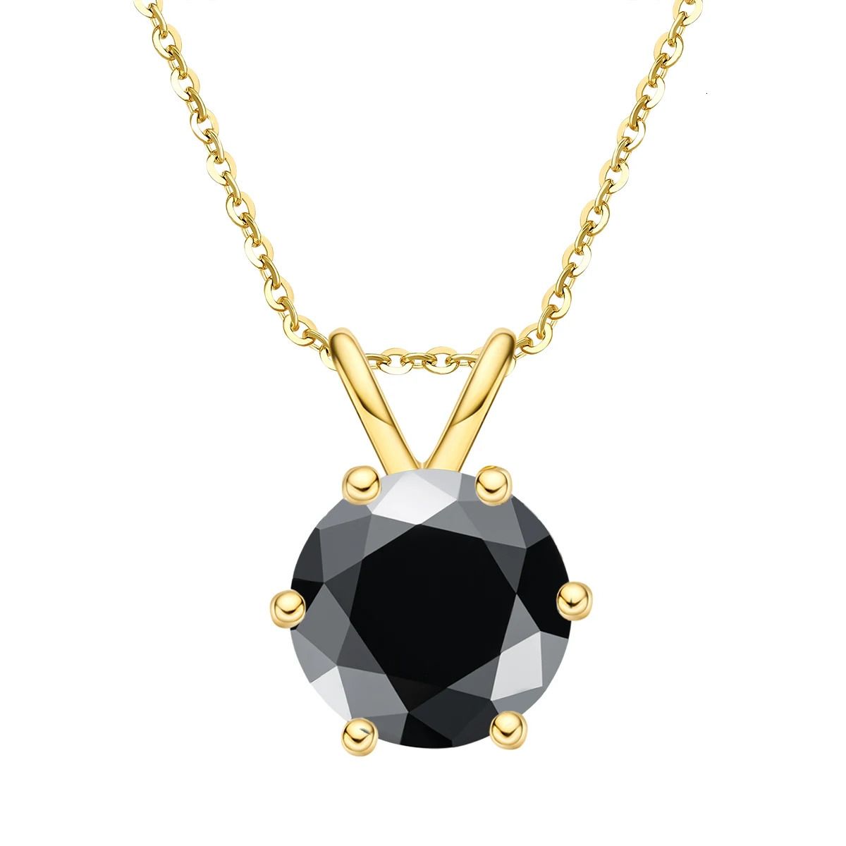 Jaune noir-3ct Moisanite