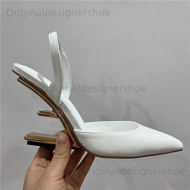 White 9cm Heel