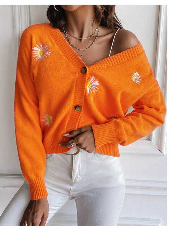 Orange Sweater Jacket