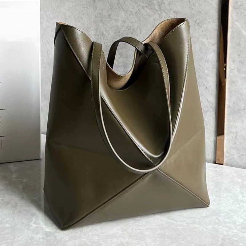 Folding Bag 25.5cm Deep Khaki Green