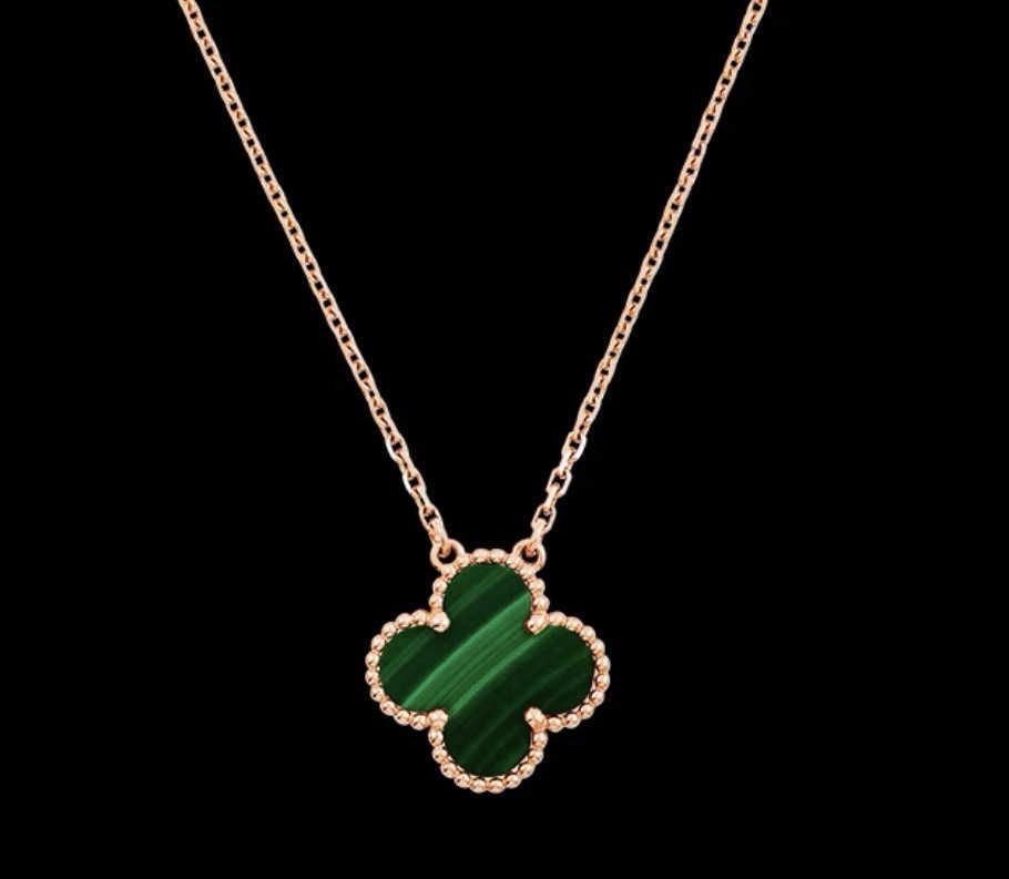 Rose Gold Green Necklace