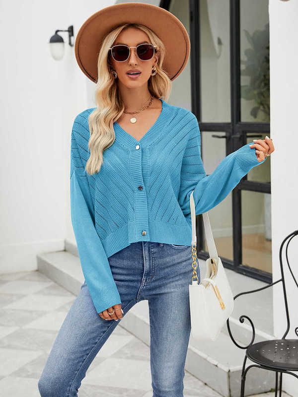 Blue Knitted Cardigan