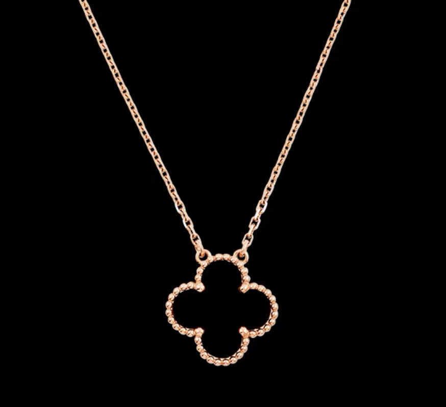 Rose Gold Black Necklace