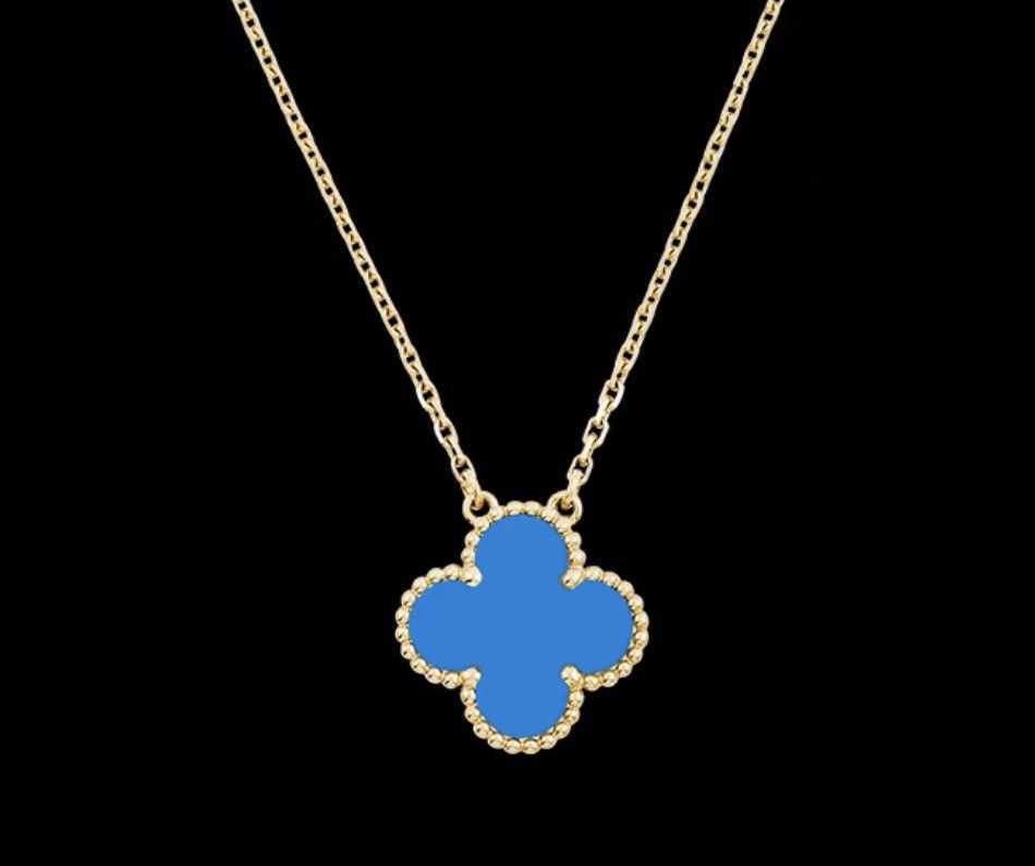 Gold Blue Necklace