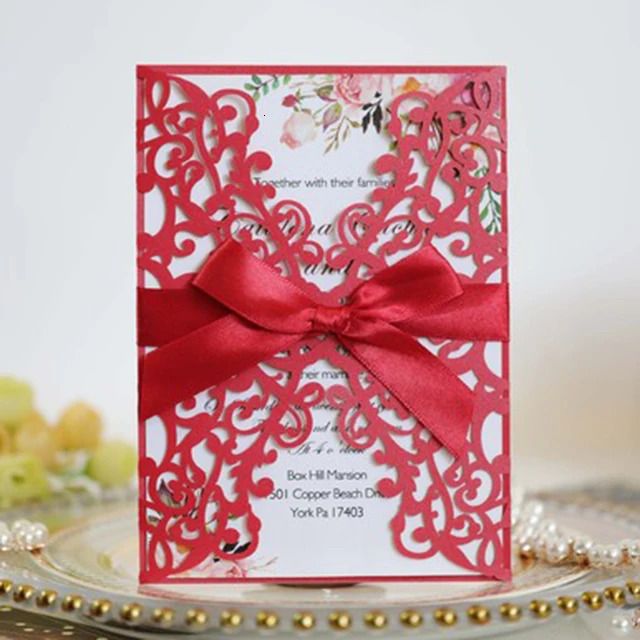 Pearl Papier Rood-10st