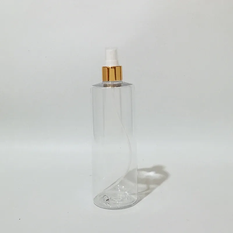 400 ml transparente Plastikflasche in Gold