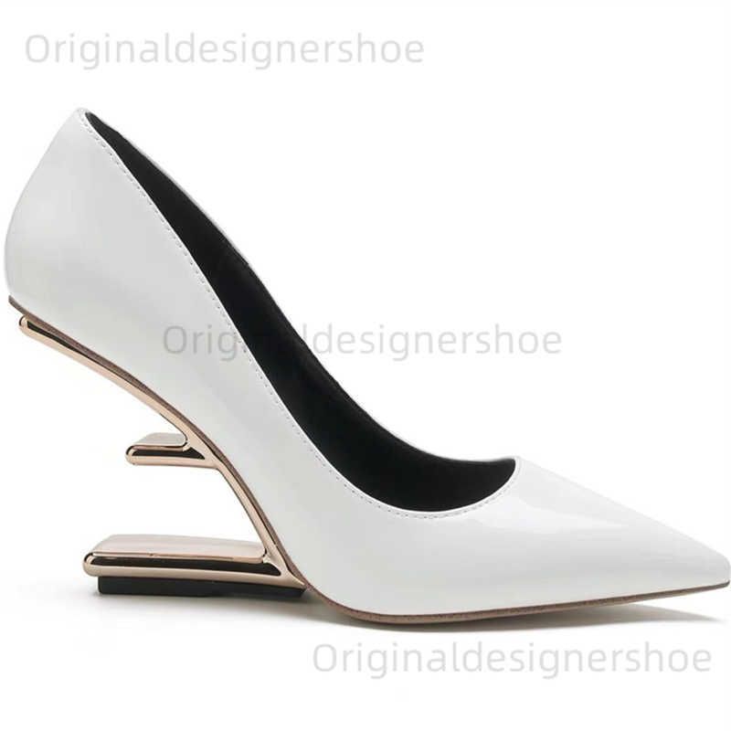 White Shiny 7cm Heel