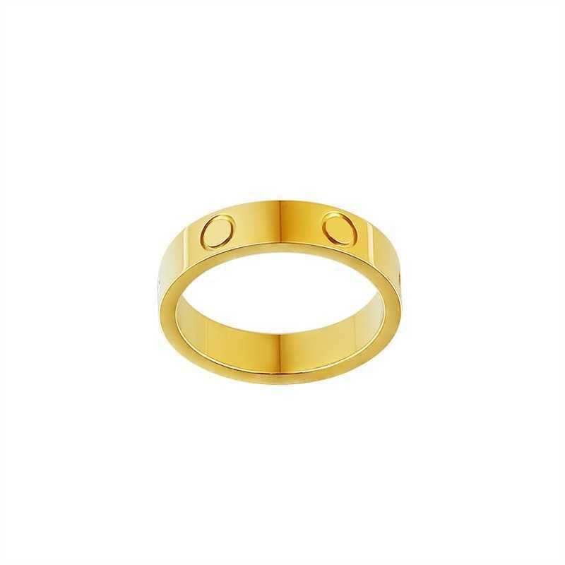 Gold Diamond Free Ring 6mm-5-no.