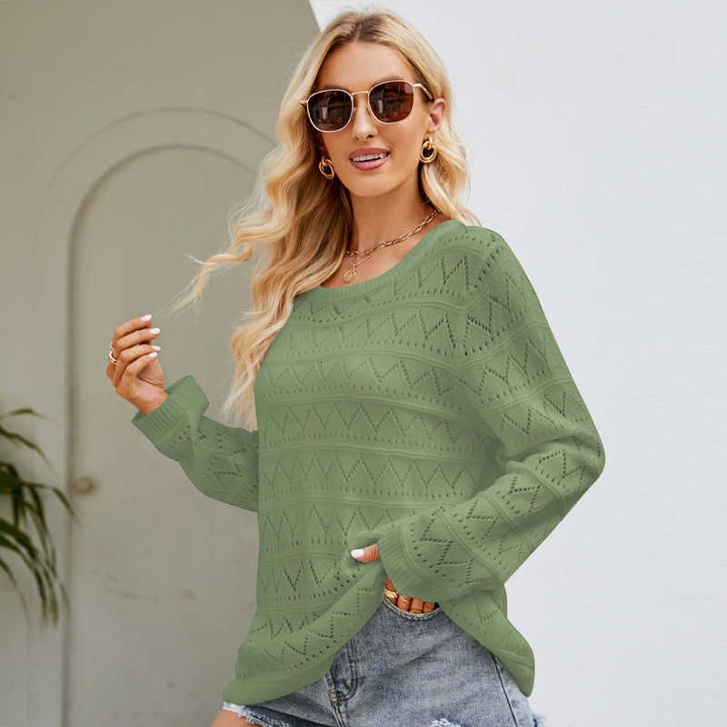 Bean Green Knitted Sweater Female