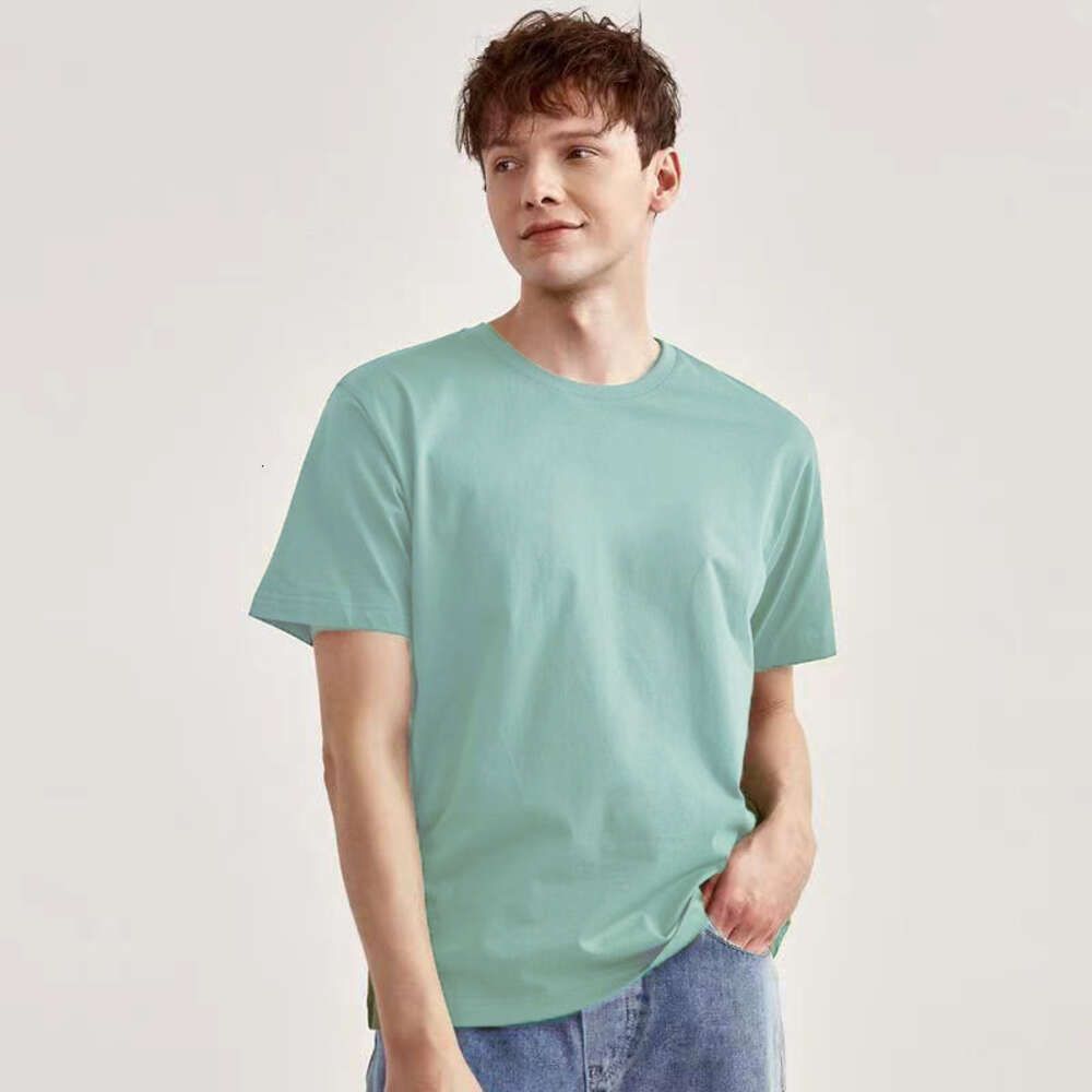 【 Solid color short sleeved 】 Bean green