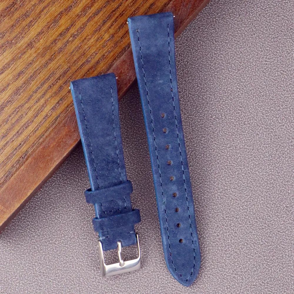 Blue-18mm Silver Buckle